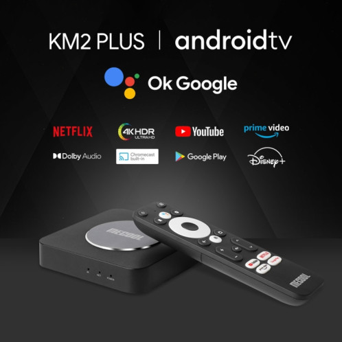 MECOOL KM2 Plus 4K Smart TV BOX Android 11.0 Lecteur multimédia avec télécommande, Amlogic S905X2 Quad Core, RAM : 2 Go, ROM : 16 Go, prise UK SM86UK1297-07