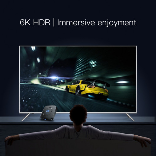 Boîtier TV intelligent 6K UHD, Android 10.0, Allwinner H616 Quad Core, 2 Go + 8 Go, prise UE SH87EU932-08