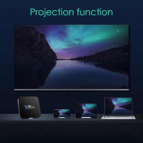 Boîtier TV réseau intelligent H50 Mini 4K, Android 10.0, RK3318 Quad Core, 2 Go + 32 Go, prise US SH94US25-08