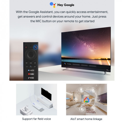 MECOOL KA2 Appel vidéo sur TV Android 10.0 Smart TV Box avec télécommande, Amlogic S905X4 Quad Core Cortex A35, 4 Go + 64 Go, double bande / Ethernet / caméra () SM00EU1410-016