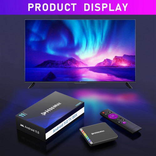 H96 Max W2 4K Ultra HD Android 11.0 Smart TV Box avec télécommande, Amlogic S905W2 Quad-Core, 2 Go + 16 Go () SH06EU104-015