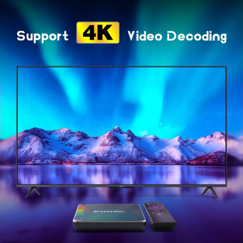 H96 Max W2 4K Ultra HD Android 11.0 Smart TV Box avec télécommande, Amlogic S905W2 Quad-Core, 2 Go + 16 Go () SH06EU104-015