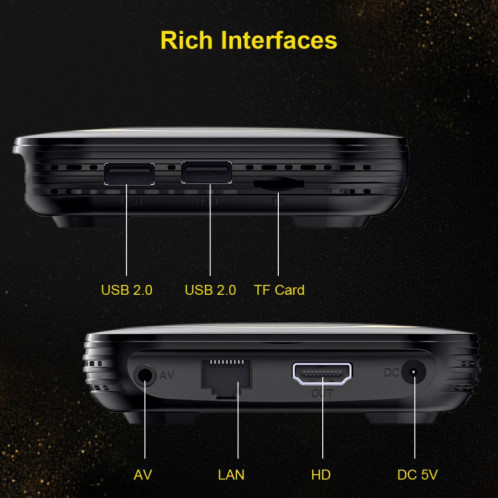 HK1 RBOX-H8S 4K Ultra HD Android 12.0 Smart TV Box avec télécommande, Allwinner H618 Quad-Core, 4 Go + 64 Go () SH11EU1393-011