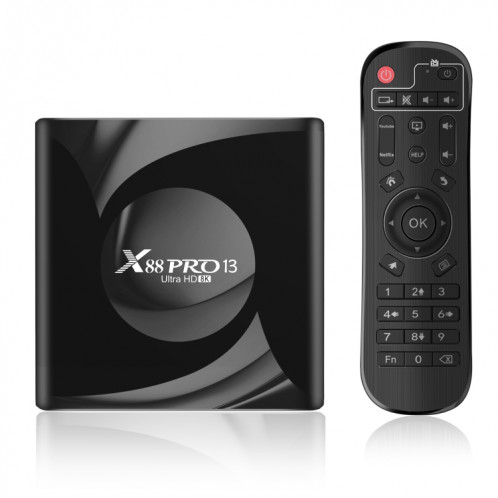 X88 Pro 13 Android 13.0 Smart TV Box avec télécommande, RK3528 Quad-Core, 4G + 64 Go () SH15EU1735-08