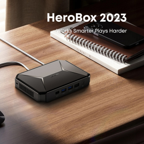 Mini PC CHUWI HeroBox, Windows 11, Intel Celeron N5100 Quad Core jusqu'à 2,8 GHz, 8 Go + 256 Go, prise en charge VGA, HDMI SC545B1311-013