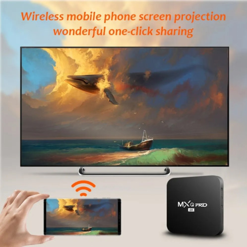 MXQ PRO 5G 4K TV Boîte TV Rockchip RK3228A Quad Core CPU, 1 Go + 8GB WTIH Télécommande, SH32EU1933-07