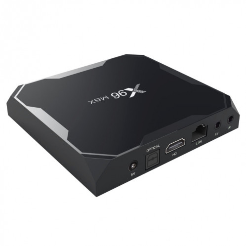 X96 Max 4K Ultra HD Lecteur multimédia Smart TV Box avec télécommande, Android 8.1, ARM Cortex-A53 Quad Core Amlogic S905X2 jusqu'à 2 GHz, 4 Go + 64 Go, Carte de support TF, RJ45, WiFi double bande, Bluetooth SH302B764-015