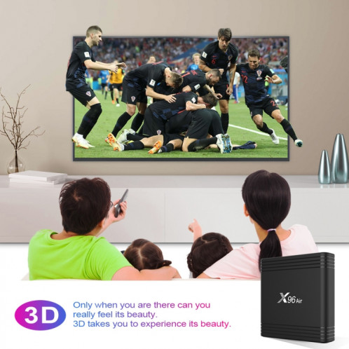 X96 Air 8K Smart TV BOX Android 9.0 Lecteur multimédia avec télécommande, Quad-core Amlogic S905X3, RAM : 4 Go, ROM : 32 Go, WiFi double bande, Bluetooth, prise UE SH30EU1258-014