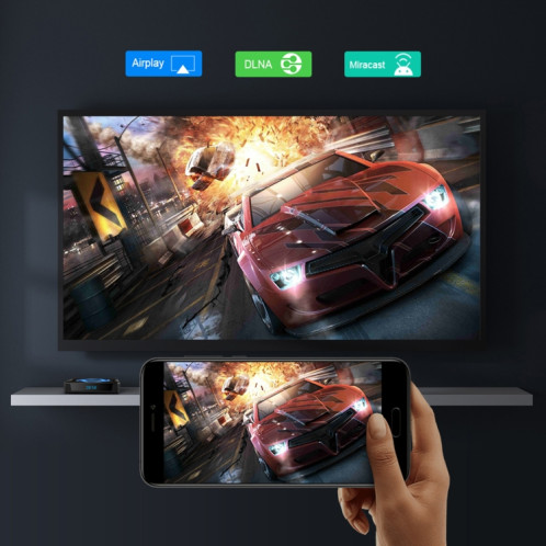 TANIX X96Q Max 4K Smart TV BOX Android 10 Lecteur multimédia avec télécommande, Quad Core Allwinner H616, RAM : 4 Go, ROM : 64 Go, WiFi 2,4 GHz/5 GHz, prise US SH38US1981-015