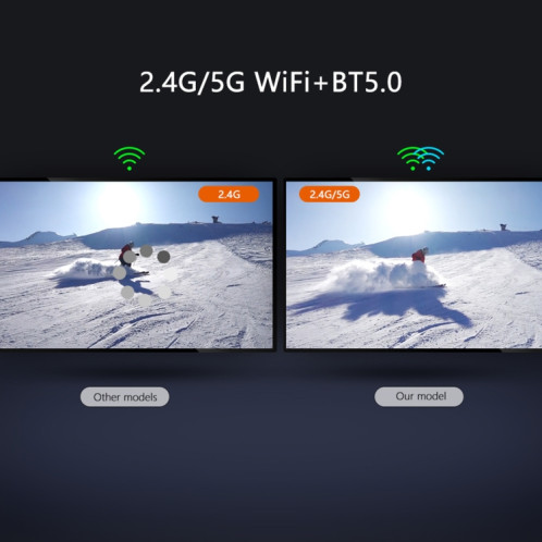 TANIX X96Q Max 4K Smart TV BOX Android 10 Lecteur multimédia avec télécommande, Quad Core Allwinner H616, RAM : 4 Go, ROM : 64 Go, WiFi 2,4 GHz/5 GHz, prise US SH38US1981-015