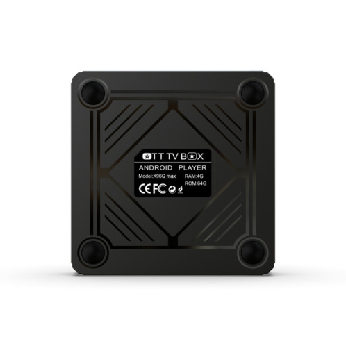 TANIX X96Q Max 4K Smart TV BOX Android 10 Lecteur multimédia avec télécommande, Quad Core Allwinner H616, RAM : 4 Go, ROM : 64 Go, WiFi 2,4 GHz/5 GHz, prise US SH38US1981-015