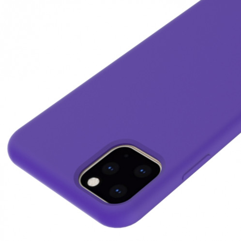 Coque antichoc en silicone liquide de couleur unie pour iPhone 11 Pro Max (Noir) SH303D1592-05