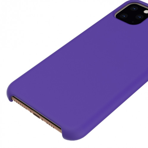 Coque antichoc en silicone liquide de couleur unie pour iPhone 11 Pro Max (Noir) SH303D1592-05