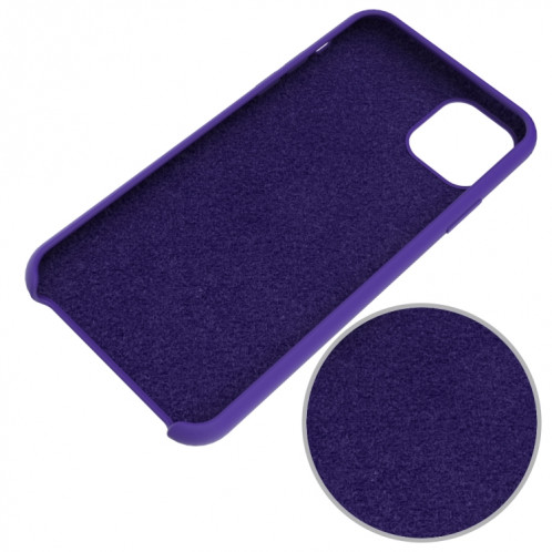 Coque antichoc en silicone liquide de couleur unie pour iPhone 11 Pro Max (Noir) SH303D1592-05