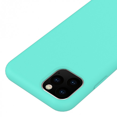 Coque antichoc en silicone liquide de couleur unie pour iPhone 11 Pro Max (bleu foncé) SH303E1264-05