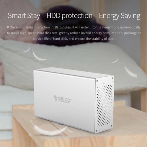 ORICO Honeycomb Series WS400RU3 SATA 3,5 pouces USB 3.0 4 baies boîtier en alliage d'aluminium HDD / SSD avec raid, la capacité de support maximale: 40 To SO0041246-011