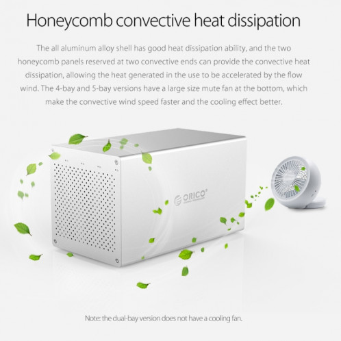 ORICO Honeycomb Series WS400RU3 SATA 3,5 pouces USB 3.0 4 baies boîtier en alliage d'aluminium HDD / SSD avec raid, la capacité de support maximale: 40 To SO0041246-011