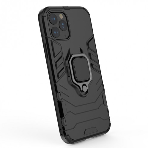 Panther PC + TPU Étui de protection antichoc avec support d'anneau magnétique pour iPhone 11 Pro (noir) SH001A1466-06