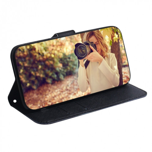 Étui en cuir à rabat horizontal avec dessin en couleur 3D, avec support et fente pour carte et portefeuille pour iPhone 11 Pro Max (loup et chien) SH902G381-08