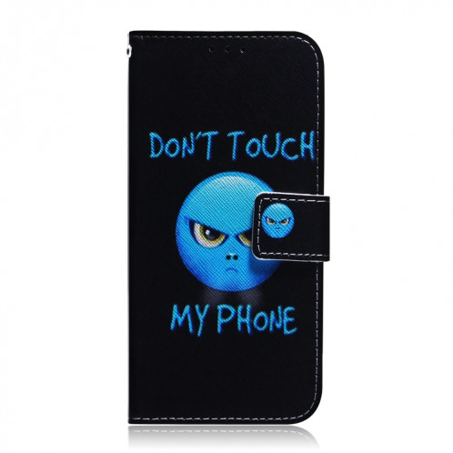 Étui en cuir à rabat horizontal avec dessin en couleur 3D, avec support et fente pour carte et portefeuille pour iPhone 11 Pro Max (colère) SH902I820-08