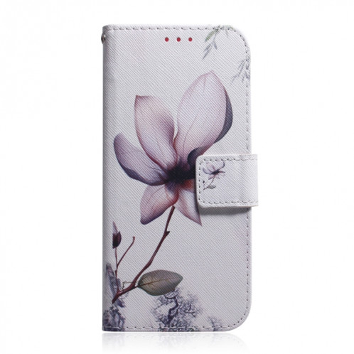 Étui en cuir à rabat horizontal avec dessin en couleur 3D, avec support, fente pour carte et portefeuille pour iPhone 11 Pro Max (Magnolia) SH902J250-08
