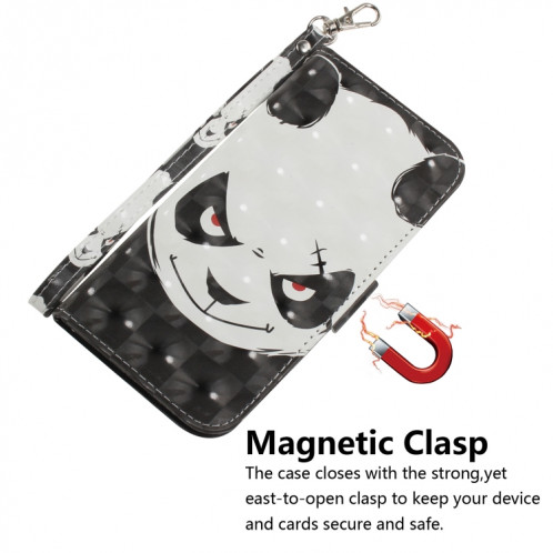 Étui en cuir à rabat horizontal avec dessin en couleur 3D, avec support, fente pour carte et portefeuille pour iPhone 11 Pro (Angry Bear) SH701A440-07