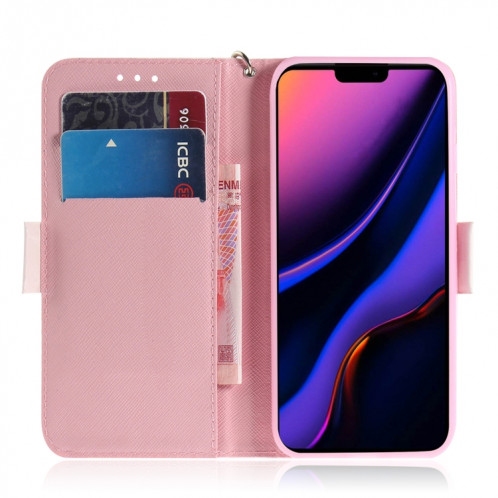 Étui en cuir à rabat horizontal avec dessin en couleur 3D, avec support, fente pour carte et portefeuille pour iPhone 11 Pro (écureuils) SH701E1444-07