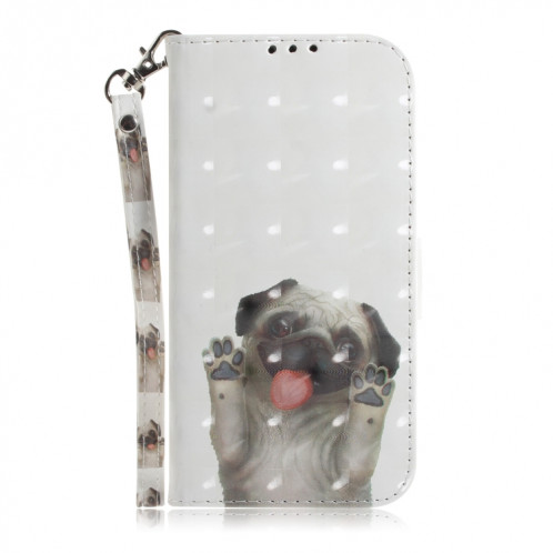 Étui en cuir à rabat horizontal avec dessin en couleur 3D, avec support et fente pour carte et portefeuille pour iPhone 11 Pro (Carlin) SH701L1461-07