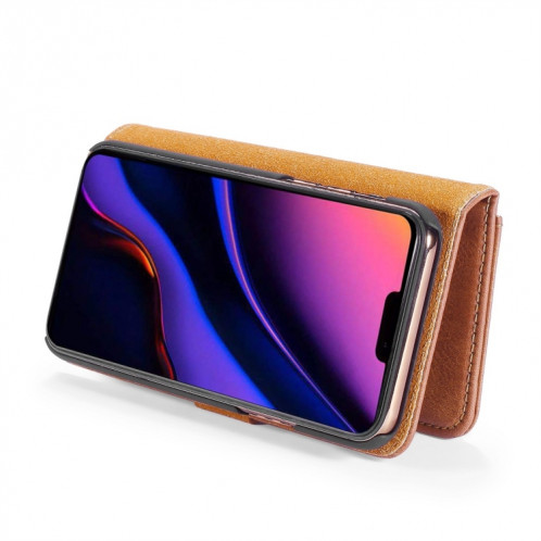 Etui en cuir DG.MING Crazy Horse Texture Flip détachable magnétique avec support et fentes pour cartes et portefeuille pour iPhone 11 Pro Max (Marron) SD802C1235-07