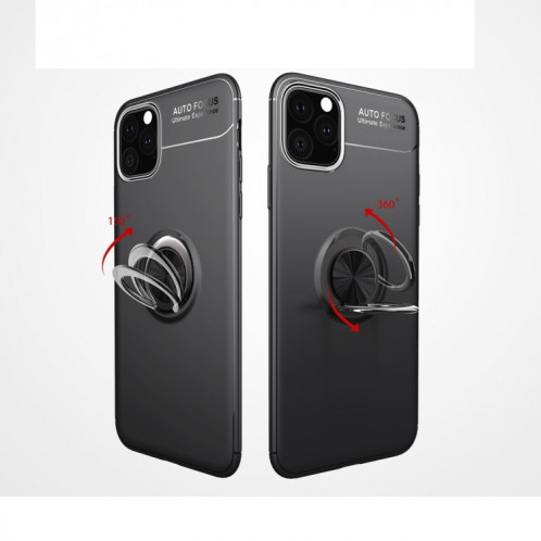 lenuo Coque TPU antichoc avec support invisible pour iPhone 11 Pro Max (Noir Rouge) SL103D1302-05