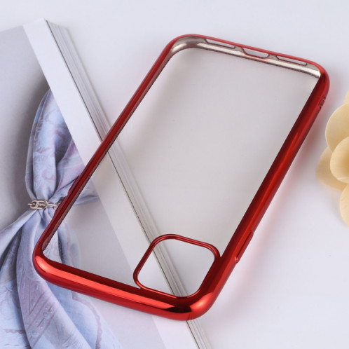 TPU Transparent Etui de protection pour téléphone portable étanche et étanche pour iPhone 11 Pro Max (Rouge) SH603B1841-04