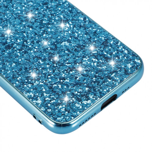 Étui de protection TPU antichoc en poudre scintillant pour iPhone 11 Pro Max (bleu) SH003D192-06