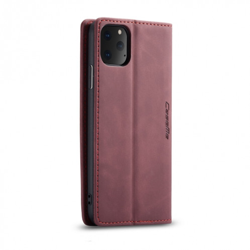 CaseMe-013 Etui à rabat horizontal multifonctionnel en cuir avec fente pour carte & support & portefeuille pour iPhone 11 Pro Max (Vin) SC303D612-06