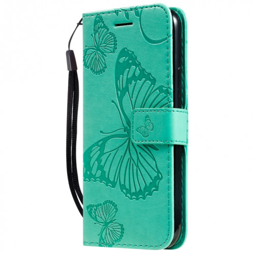 Pressé Impression papillon Motif Flip horizontal Etui en cuir PU avec titulaire et fentes pour cartes et portefeuille et lanière pour iPhone 11 Pro (Vert) SH501A1267-09