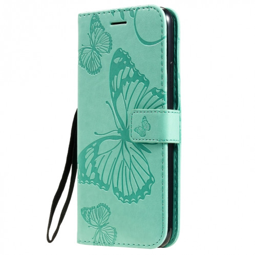 Pressé Impression papillon Motif Flip horizontale Housse en cuir PU avec titulaire et fentes pour cartes et portefeuille et lanière pour iPhone 11 Pro Max (Vert) SH503A48-09