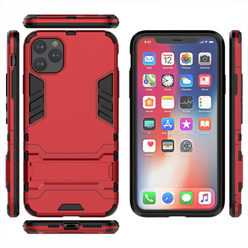 Coque antichoc PC + TPU avec support pour 11 Pro Max (rouge) SH005E1807-05