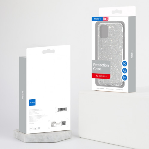 ROCK Shiny Series Coque de protection antichoc TPU + PC pour iPhone 11 Pro (rose transparent) SR001B1616-07