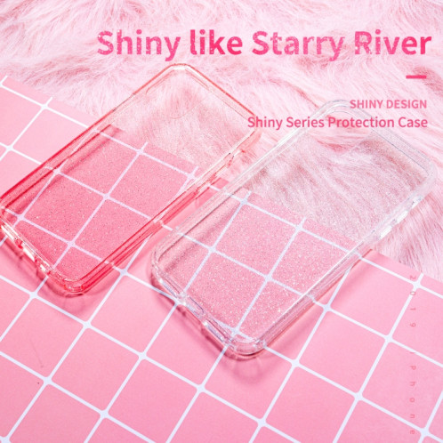 ROCK Shiny Series Coque de protection antichoc TPU + PC pour iPhone 11 Pro Max (rose transparent) SR003B52-07
