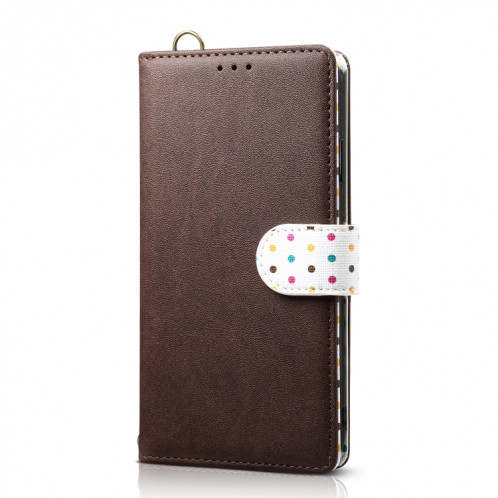 Etui à rabat horizontal en cuir avec fentes pour cartes, porte-monnaie et lanière pour iPhone 11 Pro (Marron) SH601C807-06