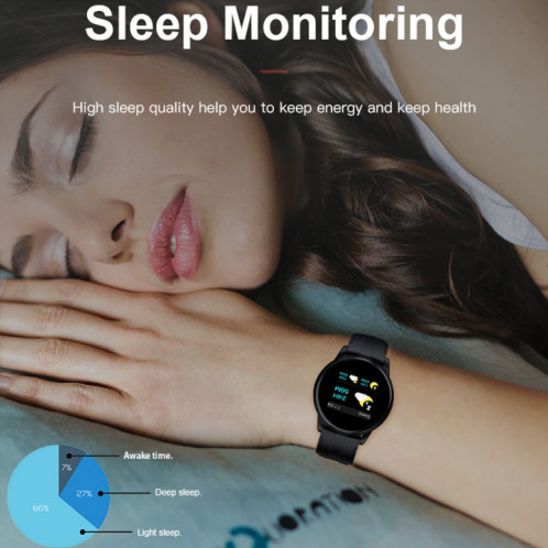 B7 Montre intelligente à écran couleur de 0,96 pouces, moniteur de sommeil de soutien / moniteur de fréquence cardiaque / tensiomètre (noir) SH801B595-012