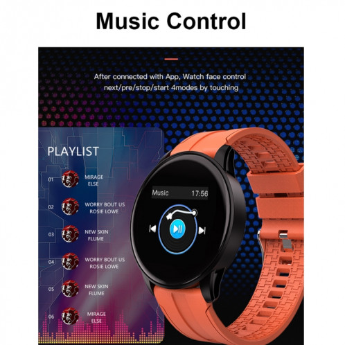 B7 Montre intelligente à écran couleur de 0,96 pouces, moniteur de sommeil de soutien / moniteur de fréquence cardiaque / tensiomètre (noir) SH801B595-012