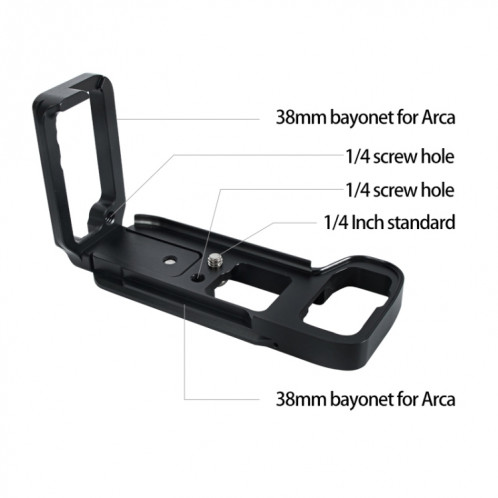 BEXIN A73 Clapet vertical de caméra à plaque en L pour caméra A7M3 A7III A7RIII (noir) SB801A1865-07
