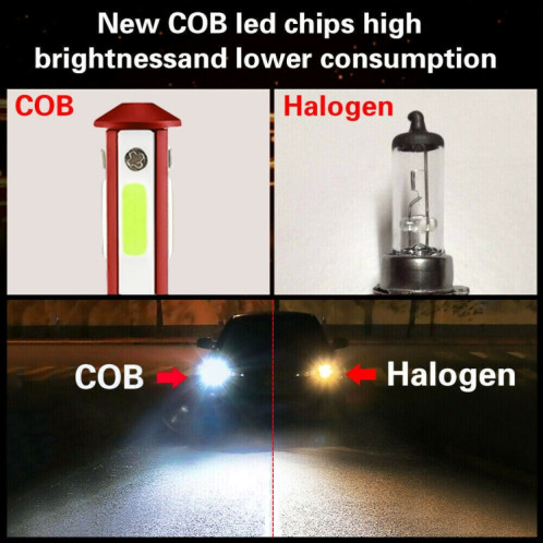 F8 H8 / H9 / H11 2 PCS DC9-36V 22W 2500LM IP68 Lampes de phare de voiture LED (lumière blanche 6000K) SH804A237-06