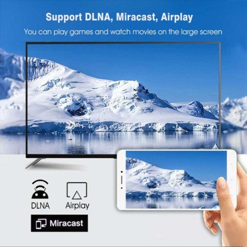 H96 MINI V8 Boîte TV Smart 4K avec télécommande, Android 10.0, RK3228A Quad-Core Cortex-A7, 1 Go + 8 Go, Tiktok intégré, Support DLNA / HDMI / USBX2 / 2.4G WIFI, Type de bouchon: UK Bouchon SH72031006-013
