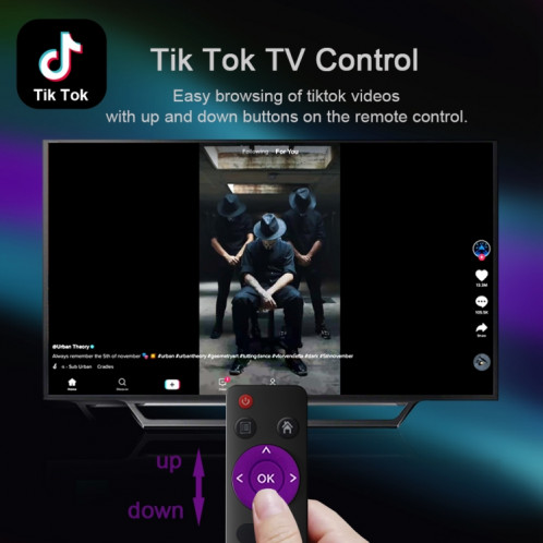 H96 Mini V8 Boîte de télévision intelligente 4K avec télécommande, Android 10,0, RK3228A Quad-Core Cortex-A7, 1 Go + 8 Go, Tiktok intégré, Support DLNA / HDMI / USBX2 / 2.4G WIFI, Type de prise: Type de prise: AU SH72041706-013