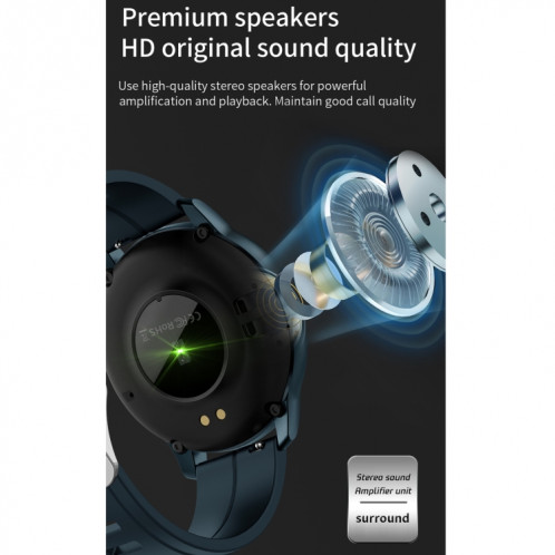CF22 1.3 pouces IPS écran couleur IP67 montre intelligente étanche, moniteur de sommeil de soutien / moniteur de fréquence cardiaque / tensiomètre (bleu) SH401B1682-016