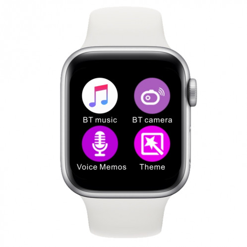 Montre Bluetooth intelligente à écran TFT de 1,4 pouces H55Pro, moniteur de sommeil / moniteur de fréquence cardiaque / tensiomètre, style: bracelet en silicone (blanc argenté) SH001B469-013