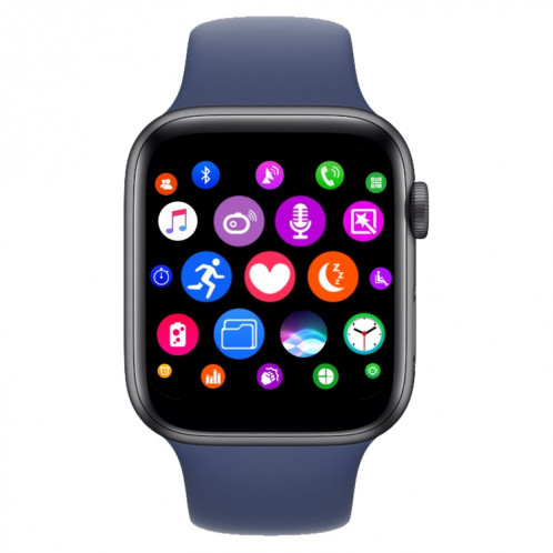 Montre Bluetooth intelligente à écran TFT de 1,4 pouces H55Pro, moniteur de sommeil / moniteur de fréquence cardiaque / tensiomètre, style: bracelet en silicone (bleu foncé) SH001D631-013