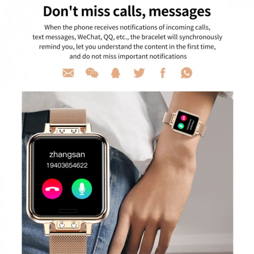 ZL13 1,22 pouces écran couleur IP67 montre intelligente étanche, moniteur de sommeil de soutien / moniteur de fréquence cardiaque / rappel de cycle menstruel, style: bracelet en cuir rouge SH03421483-014