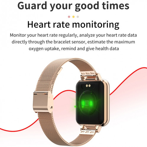 ZL13 1,22 pouces écran couleur IP67 montre intelligente étanche, moniteur de sommeil de soutien / moniteur de fréquence cardiaque / rappel de cycle menstruel, style: bracelet en cuir rouge SH03421483-014
